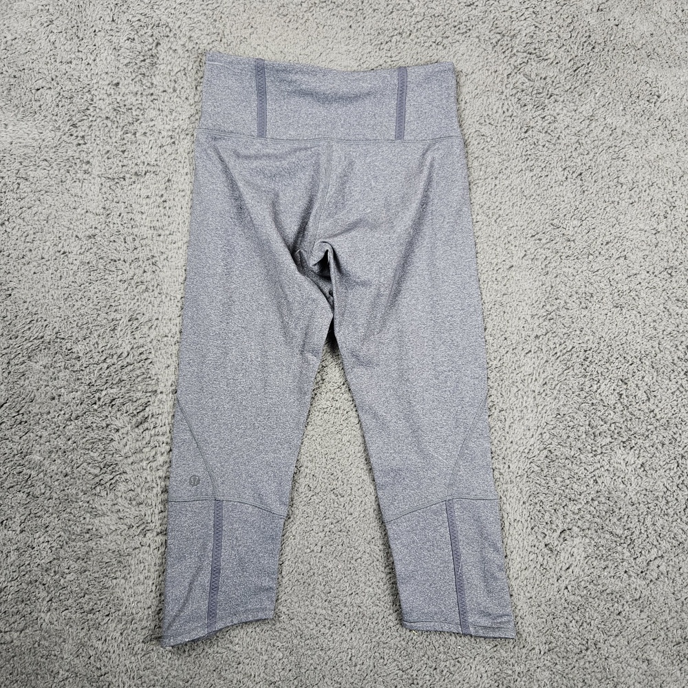 Lululemon Capri Leggings‎ Womens Size 6 Grey Cropped Athletic Yoga - Picture 9 of 11